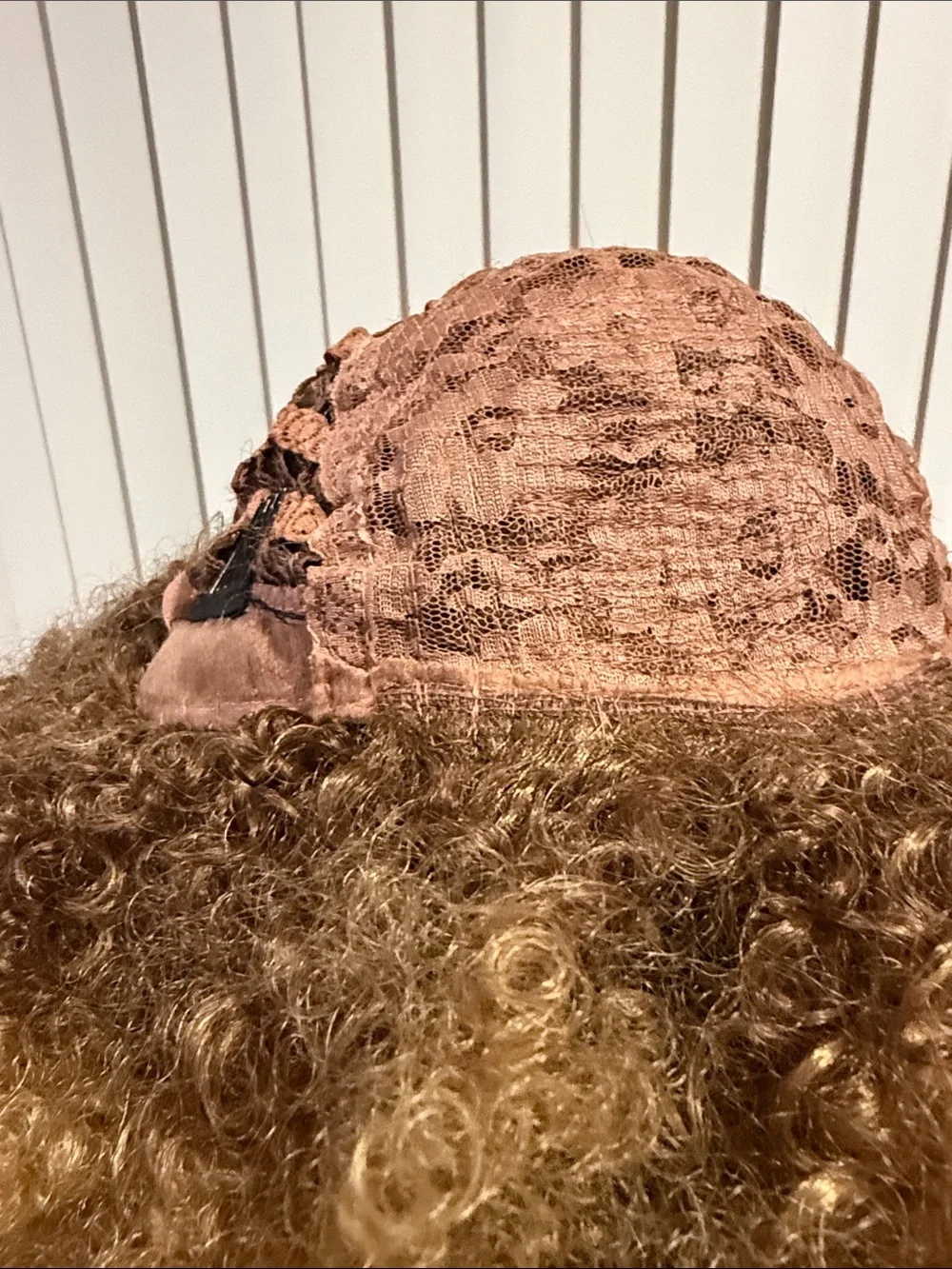 #119 Curly Afro Wig - Honey Blonde